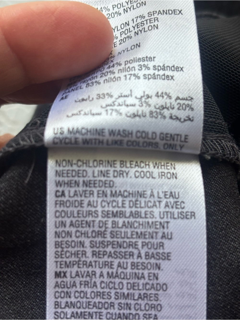 NWT Alfani Skinny Tummy Control Dark Charcoal Grey Pants, Size 4 - Picture 9 of 9